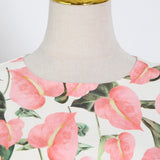 The Floral Print Backless Dress