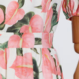 The Floral Print Backless Dress