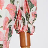 The Floral Print Backless Dress