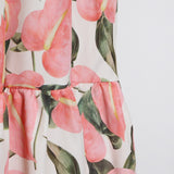 The Floral Print Backless Dress