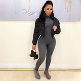 Color Block Puffer Jacket