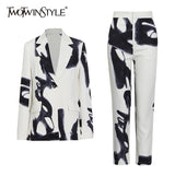 It’s In Black & White Suit Set