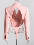Backless Bodysuit Blazer