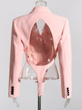 Backless Bodysuit Blazer