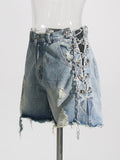 High Waist Chain Shorts
