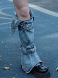 Belt Denim Socks