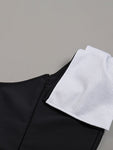 Diagonal Collar Dress