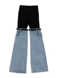 Up To Here Denim Trouser Pant