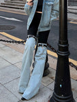 Up To Here Denim Trouser Pant