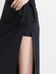 Diagonal Collar One Shoulder Dress