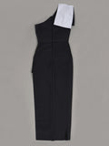 Diagonal Collar Dress