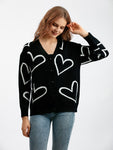 Heart Button Down Cardigan