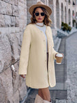 Snap Down Drop Shoulder Coat