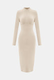 Zip Up Cutout Drawstring Detail Dress