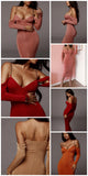 Heavenly Metal Chain Off-Shoulder Dress