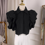 Green With Envy Vintage Ruffle Blouse