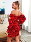 Abstract Print Mini Dress