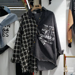Tweed & Print Shirt