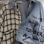 Tweed & Print Shirt