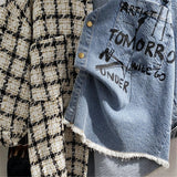 Tweed & Print Shirt