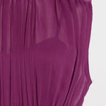 Stand Collar Sleeveless Chiffon Midi Dress