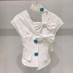 Halter Puff Blouse