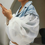 Mesh Denim Jacket